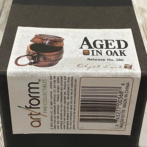 Aged in Oak Wine Barrel Trinket Box - Picture 3 of 10